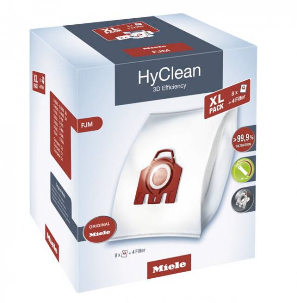 Miele HyClean 3D XL-Pack Typ Staubbeutel 8x + 4 Filter FJM